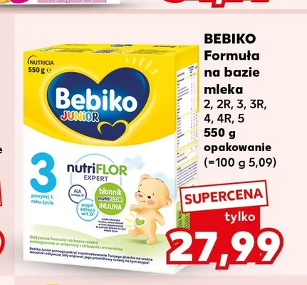 Mleko modyfikowane Bebiko Junior 3 promocja w Kaufland