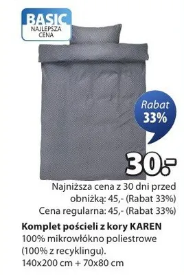 Komplet pościeli z kory Karen promocja w Jysk