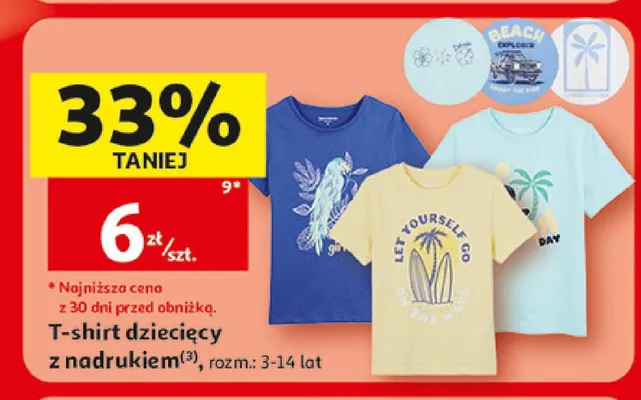T-shirt dziecięcy z nadrukiem Inextenso promocja w Auchan