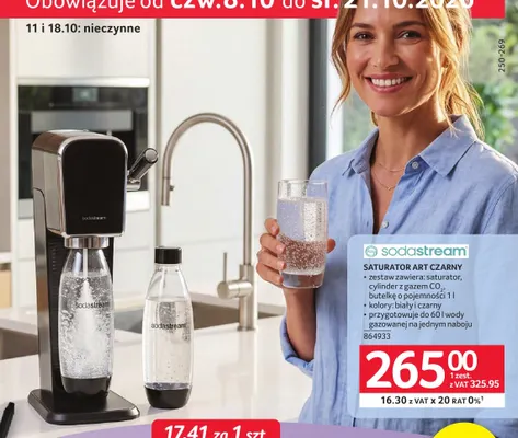 Saturator Art czarny SodaStream promocja w Selgros