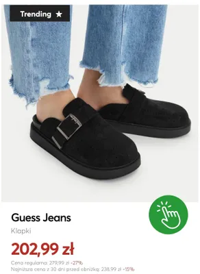 Klapki Guess Jeans promocja w eobuwie.pl
