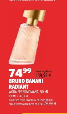 Woda perfumowana Bruno Banani Radiant promocja w Drogerie Natura