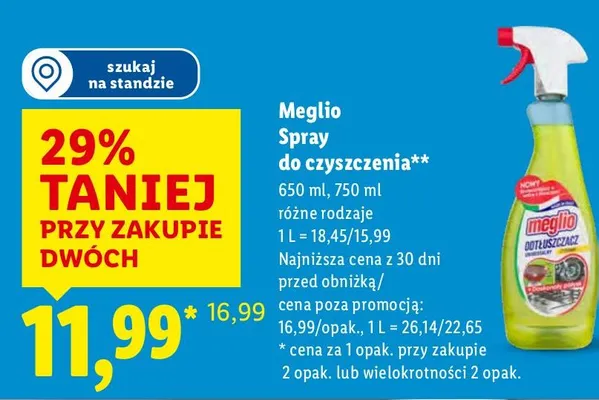 Spray do czyszczenia, różne rodzaje Meglio promocja w Lidl