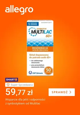 Synbiotyk Multilac 60+ promocja w Allegro
