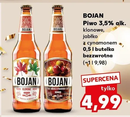 Piwo 3,5% alk. śliwowe, jabłko z cynamonem promocja w Kaufland