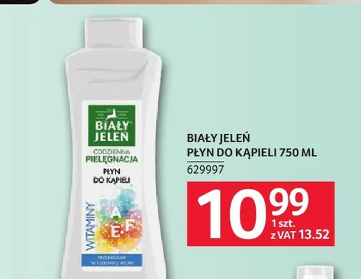 Płyn do kąpieli Biały Jeleń promocja w Selgros