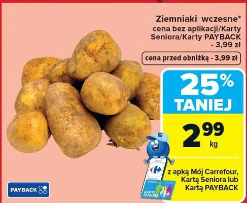 Ziemniaki wczesne promocja w Carrefour Market