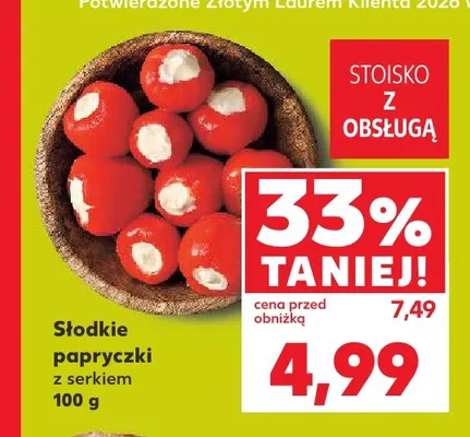 Słodkie papryczki z serkiem promocja w Kaufland