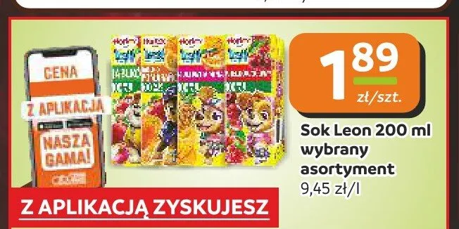Sok Leon 200ml promocja w Społem Częstochowa