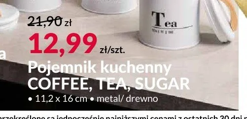 Pojemnik kuchenny Coffee Tea Sugar promocja w Salony Agata