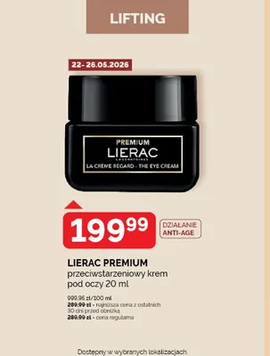 Przeciwstarzeniowy krem pod oczy Lierac Premium promocja w Super-Pharm
