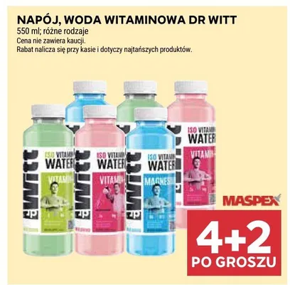 Napój, woda witaminowa Dr Witt promocja w Stokrotka