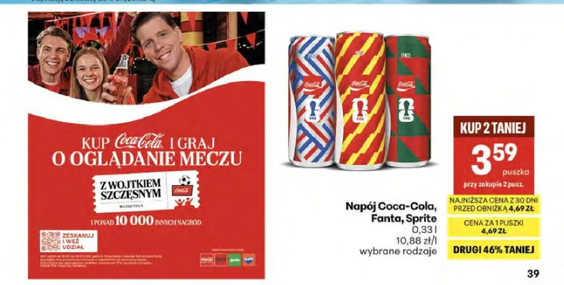 Napój Coca-Cola, Fanta, Sprite promocja w Delikatesy Centrum