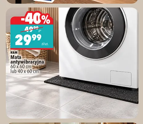 Mata antywibracyjna 40x60 cm K & M promocja w Biedronka