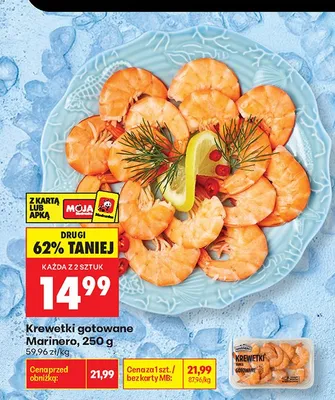 Krewetki gotowane Marinero promocja w Biedronka