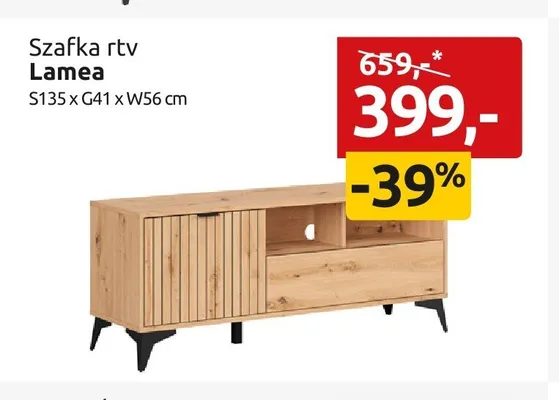 Szafka RTV Lamea promocja w Black Red White