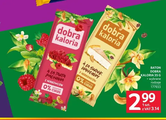Baton à la tarta malinowa Dobra Kaloria promocja w Selgros
