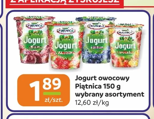 Jogurt owocowy Piątnica promocja w Społem Częstochowa