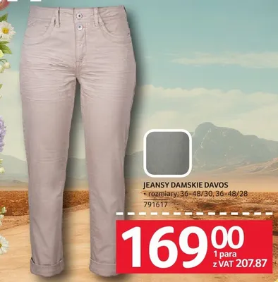 Jeansy damskie Davos promocja w Selgros