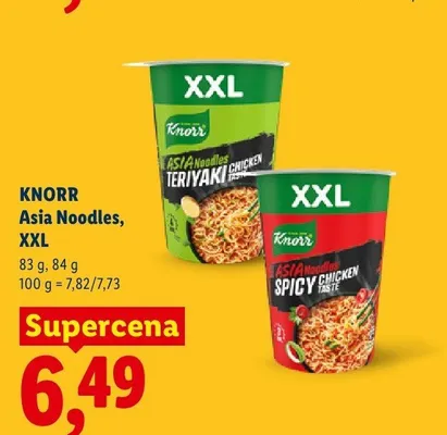 Nudle Asia Noodles Spicy Chicken Knorr XXL promocja w Lidl