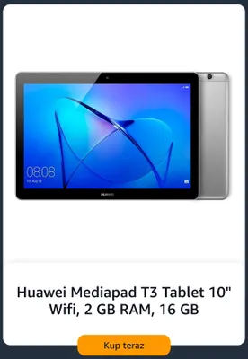 Tablet Huawei Mediapad T3 10" promocja w Amazon