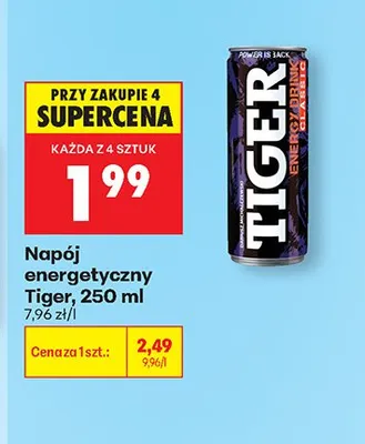 Napój energetyczny Tiger 250ml promocja w Biedronka