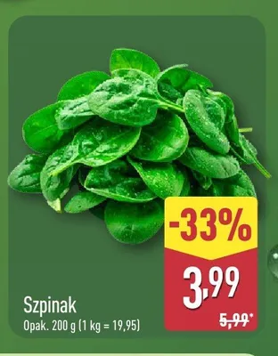 Szpinak promocja w Aldi
