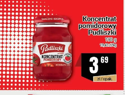 Koncentrat pomidorowy Pudliszki promocja w Premium Nasz Sklep