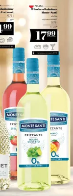 Wino bezalkoholowe Monte Santi Frizzante Mango promocja w POLOmarket