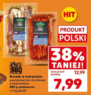 Boczek w marynacie paprykowej Let's BBQ promocja w Kaufland