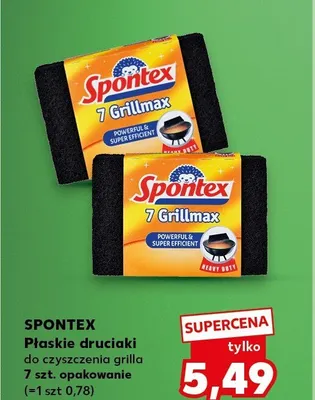 Płaskie druciaki do czyszczenia grilla Spontex promocja w Kaufland