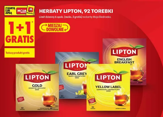 Herbata Lipton Yellow Label promocja w Biedronka