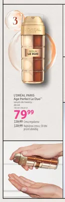 Serum do twarzy Age Perfect Le Duo L'Oréal Paris promocja w Hebe