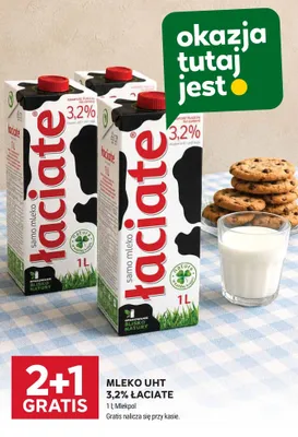 Mleko UHT Łaciate 3,2% promocja w Stokrotka