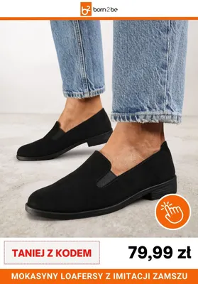 Mokasyny loafersy z imitacji zamszu Born2be promocja w Born2be