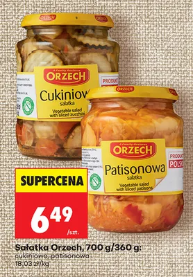 Sałatka cukiniowa Orzech promocja w Biedronka