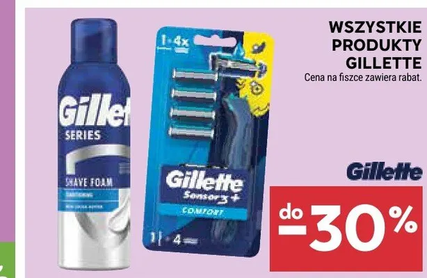 Produkty Gillette promocja w Stokrotka