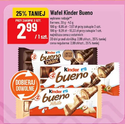 Wafel Kinder Bueno promocja w POLOmarket