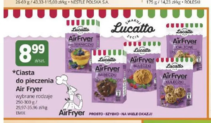 Ciasto do pieczenia Air Fryer Mini Serniczki Lucatto promocja w Marketvita