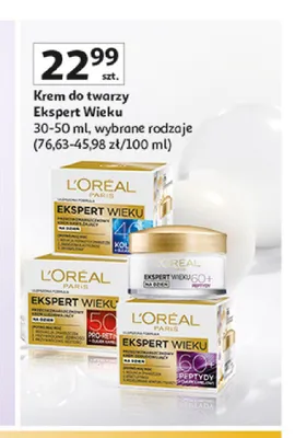 Krem do twarzy L'Oréal Paris Ekspert Wieku 60+ promocja w Auchan