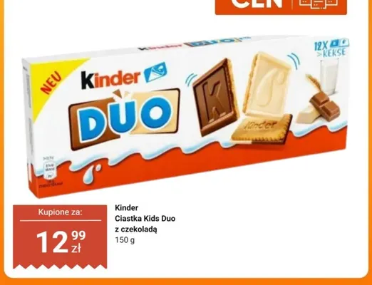Ciastka Kinder Kids Duo z czekoladą promocja w Dino