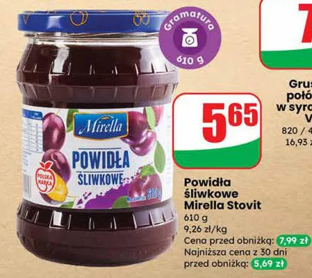 Powidła śliwkowe promocja w Dino