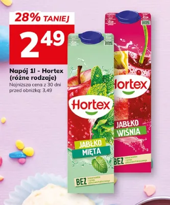 Napój jabłko wiśnia Hortex promocja w Hitpol