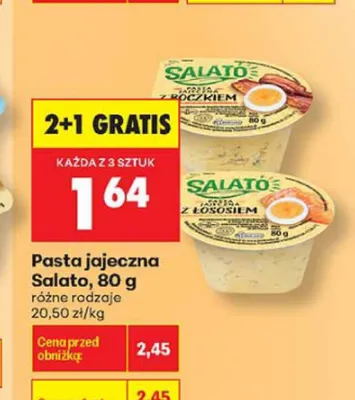 Pasta jajeczna z łososiem Salato promocja w Biedronka