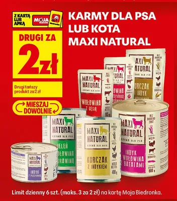 Karma dla psa Maxi Natural Indyk z wołowiną i batatami promocja w Biedronka