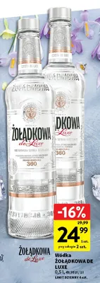 Wódka żołądkowa de luxe promocja w Intermarche