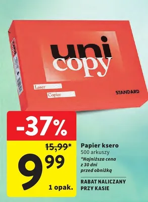 Papier ksero 500 arkuszy promocja w Intermarche