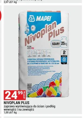 Zaprawa wyrównująca Mapei Nivoplan Plus promocja w Merkury Market