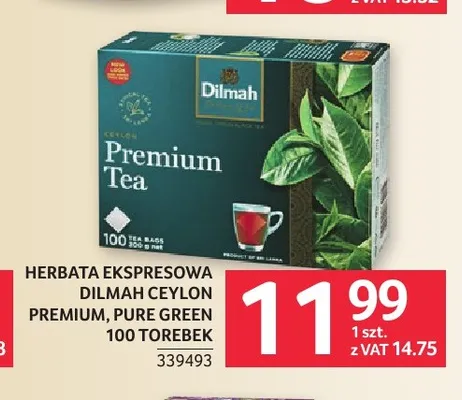 Herbata ekspresowa Dilmah Pure Green promocja w Selgros