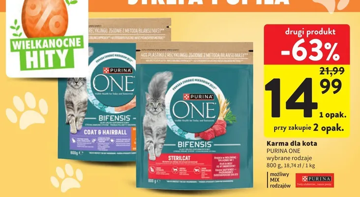 Karma dla kota wybrane rodzaje promocja w Intermarche